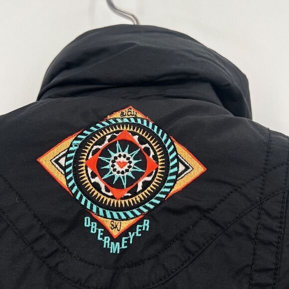 OBERMEYER Nell Jacket Womens 12 Black Puffer Coat Ski Snowboard Bomber Crop - Picture 13 of 16